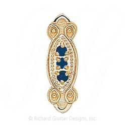 GS397 S - 14 Karat Gold Sapphire Slide 